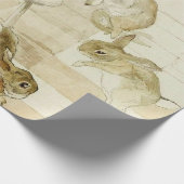 Het Konijnenkerstfeest van Beatrix Potter Cadeaupapier (Hoek)
