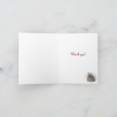 Het Konijntje van de sneeuw dankt u Bedankkaart (Binnen)