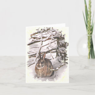 Het Konijntje van de sneeuw dankt u Bedankkaart