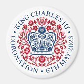 Het koningsembleem van koning Charles 2023 Magneet (Voorkant)