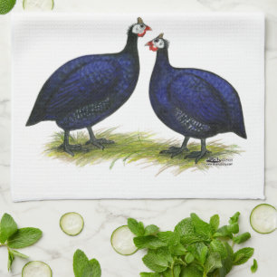 Het Koninklijke Paarse Paar van Guineas Theedoek