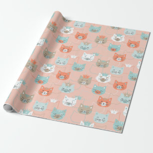 Het koninklijke Patroon van Katten Cadeaupapier
