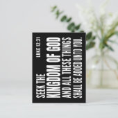 Het koninkrijk van God en al deze dingen zullen Briefkaart (Staand voorkant)