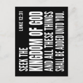Het koninkrijk van God en al deze dingen zullen Briefkaart (Voorkant)