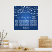 Het Koord Blauw van het Kaart van de Zitplaats van Poster (Keuken)