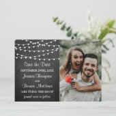 Het koord licht op het Collectie van de bruiloft v Save The Date (Staand voorkant)