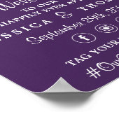 Het koord licht op het Paarse Collectie van de bru Poster (Hoek)