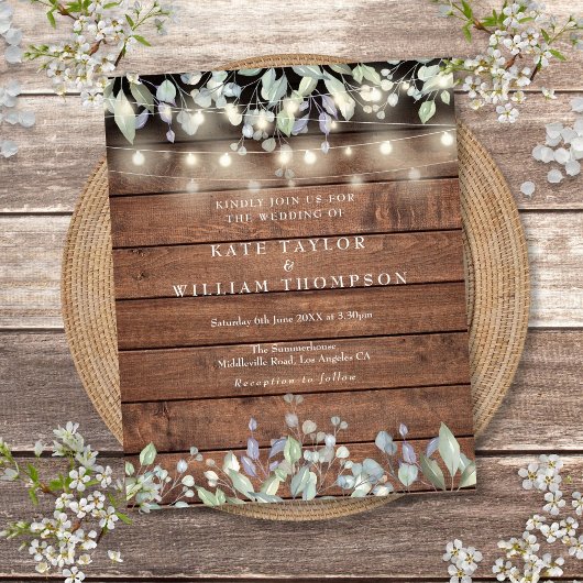 Het Koord van de begroting Lila Rustic Wedding nod