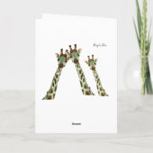 Het koper & de Blauwgroen Giraffes danken u Bedankkaart (Achterkant)