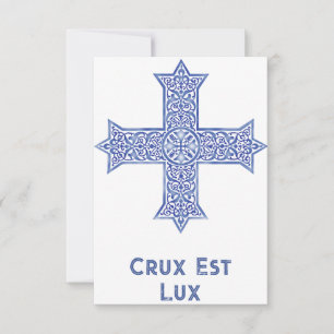 Het Koptische Kruis Crux Est Lux Heilige kaart