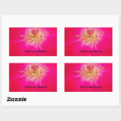 Het kosmische Roos: het misleidingsontwerp van de  Rechthoekige Sticker (Vel)