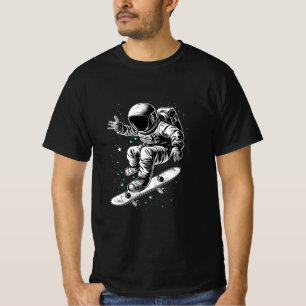 Het kosmische skateboardavontuur van de astronaut t-shirt