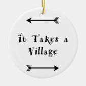 Het kost een dorp - Ouderschap adoptie Keramisch Ornament (Voorkant)