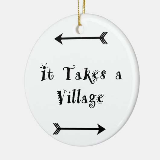 Het kost een dorp - Ouderschap adoptie Keramisch Ornament (Links)