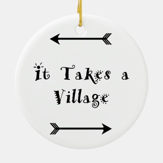 Het kost een dorp - Ouderschap adoptie Keramisch Ornament (Achterkant)