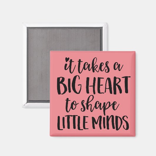 Het kost een groot hart - de leraar cadeau magneet (Voorkant / Achterkant)