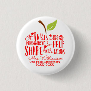 het kost een groot hart om kleine geesten appel te ronde button 3,2 cm