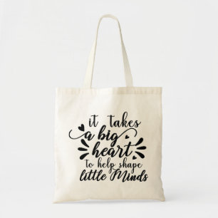 het kost een groot hart om kleine geesten te helpe tote bag
