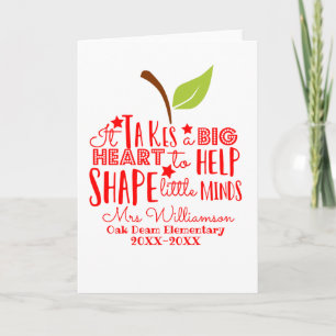 het kost een groot hart om kleine geesten te vorme kaart
