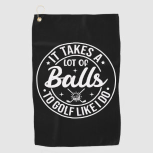 Het kost een hoop ballen aan Golf zoals ik... Golfhanddoek