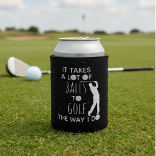 Het kost een hoop ballen om zo te golfen Golfer Blikjeskoeler