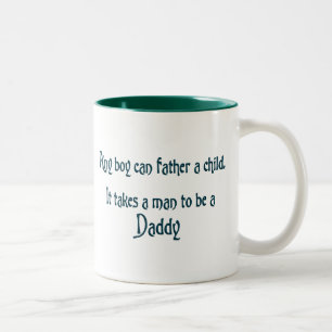 Het kost een Man om een papa te zijn Blauwgroen Tweekleurige Koffiemok