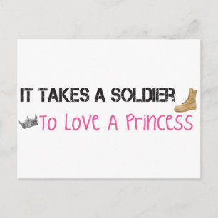 Het kost een soldaat om van een prinses te houden briefkaart