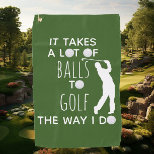 Het kost heel wat ballen om zo te golfen als golfe golfhanddoek