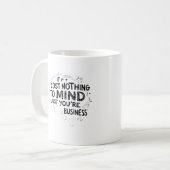 Het Kost Niets Om Je Eigen Zakken Te Tellen Koffiemok (Voorkant links)