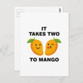 Het kost twee keer mango briefkaart (Voorkant / Achterkant)