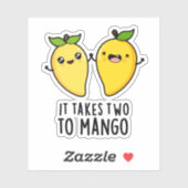 Het kost twee keer mango Funny Dansende Fruit Pun Sticker (Vel)