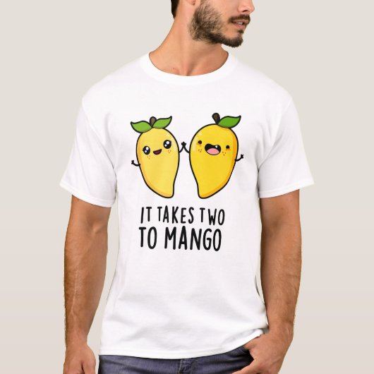 Het kost twee keer mango Funny Dansende Fruit Pun T-shirt (Voorkant)