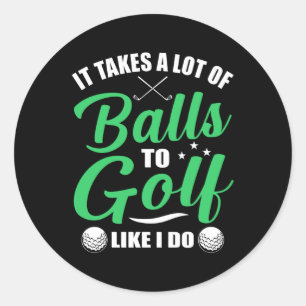 Het kost veel ballen om te golfen ronde sticker