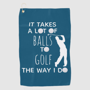 Het kost veel ballen om zo te golfen Golfer Golfhanddoek