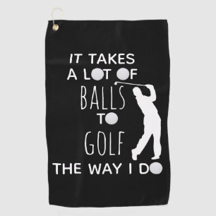 Het kost veel ballen om zo te golfen Golfer Golfhanddoek