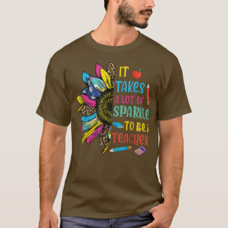 Het kost veel muggenziften om leraar zonsondergang t-shirt