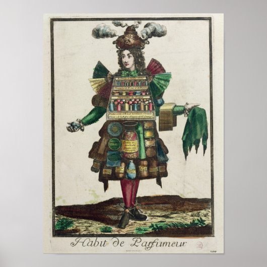 Het kostuum van de parfumer poster (Voorkant)
