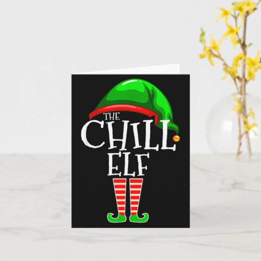 Het Koude Elf Familie Matching Groep Kerstcadeau Kaart (Gele Bloem)