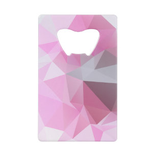 Het koude Roze Abstracte Patroon van de Piramide Kredietkaart Flessenopener