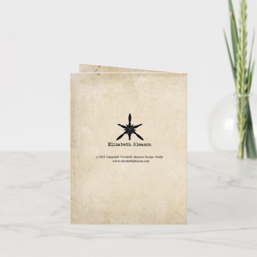 Het kraai omen kaart (Achterkant)