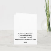 Het kraaien de Kunst Notecard van de Vogel van de Kaart (Achterkant)