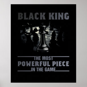 Het krachtigste stuk van de wedstrijd Black King K Poster