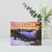 Het kratermeer in Oregon Briefkaart (Staand voorkant)