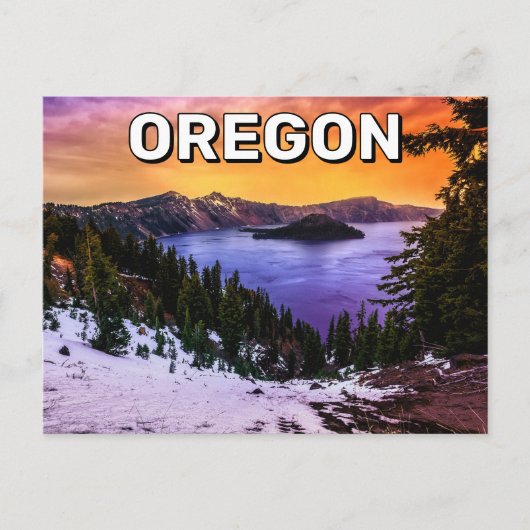 Het kratermeer in Oregon Briefkaart (Voorkant)