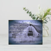 Het krijgen van gehitte Rustic Barn Wedding nodigt Kaart (Staand voorkant)