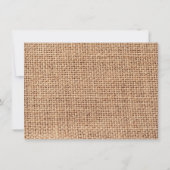 Het krijgen van Hitched Burlap Rustic Wedding Uitn Kaart (Achterkant)