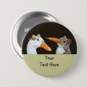 Het krijgen van kennis u knoop ronde button 7,6 cm (Voorkant /achterkant)