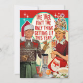 Het krijgen van Lit Kerstmis Party Uitnodiging - P (Voorkant)