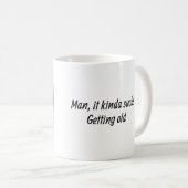 Het krijgen van oude koffie Mok (Voorkant rechts)