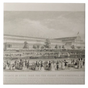 Het Kristalpaleis in Hyde Park voor de Grote Inte Tegeltje
